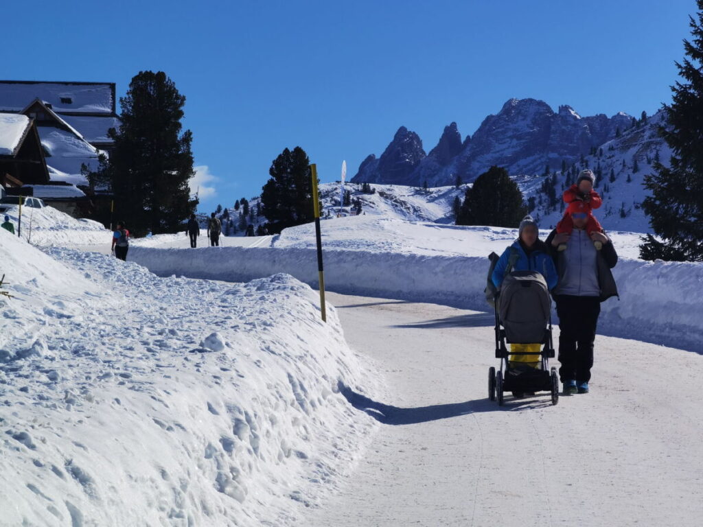 Plätzwiese Winter - Spaziergang ab dem Parkplatz bzw. der Bushaltestelle, sogar mit Kinderwagen möglich