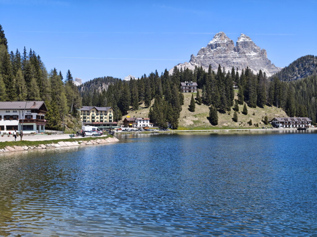 Misurinasee Blick auf die Drei Zinnen
